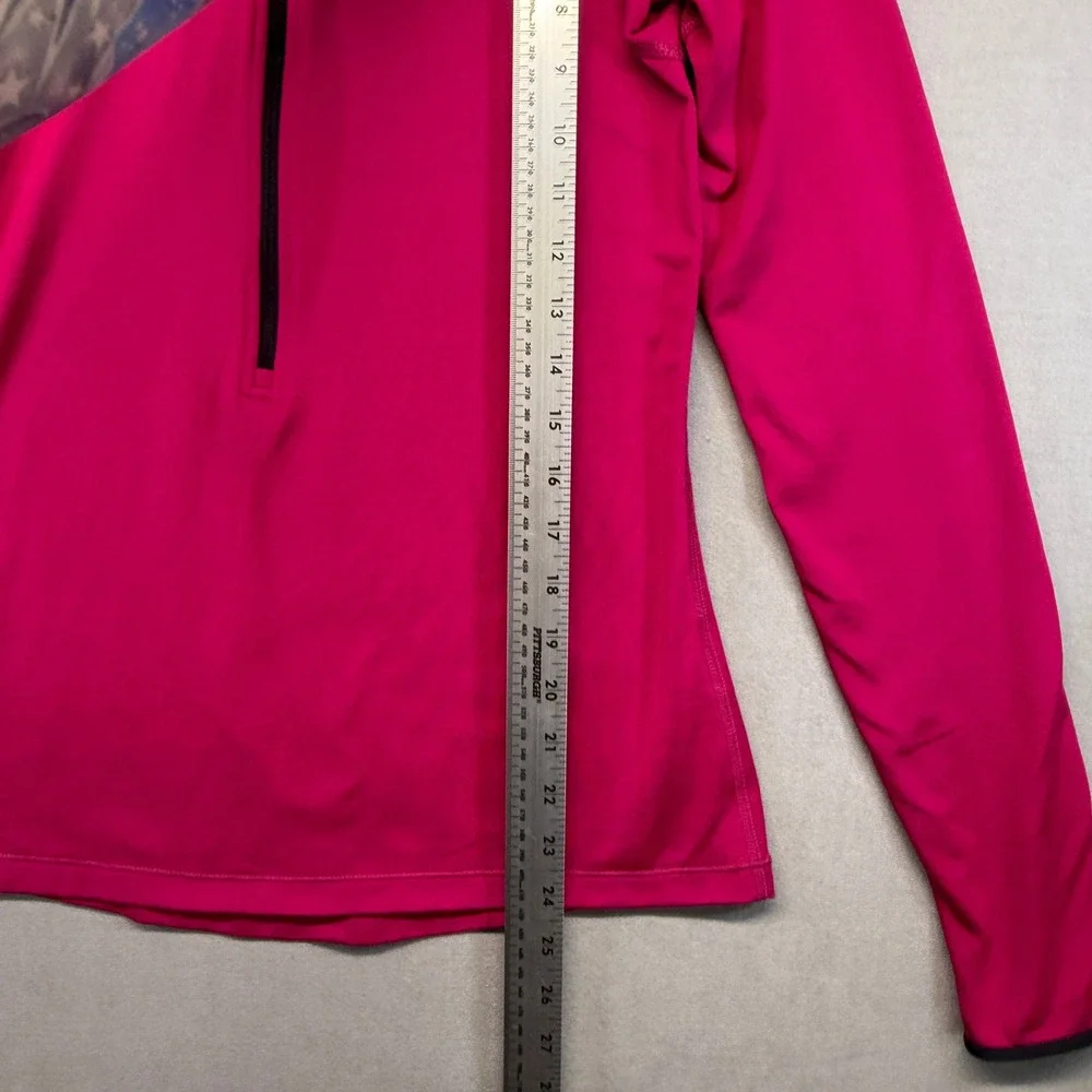 Nike Pro Dri-FIT Pullover Womens M Pink El Salvador Poly 1/2 Zip Thumbhole Top